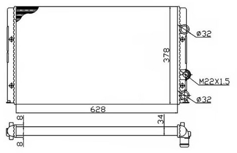 NRF Chłodnica, układ chłodzenia silnika 50457A