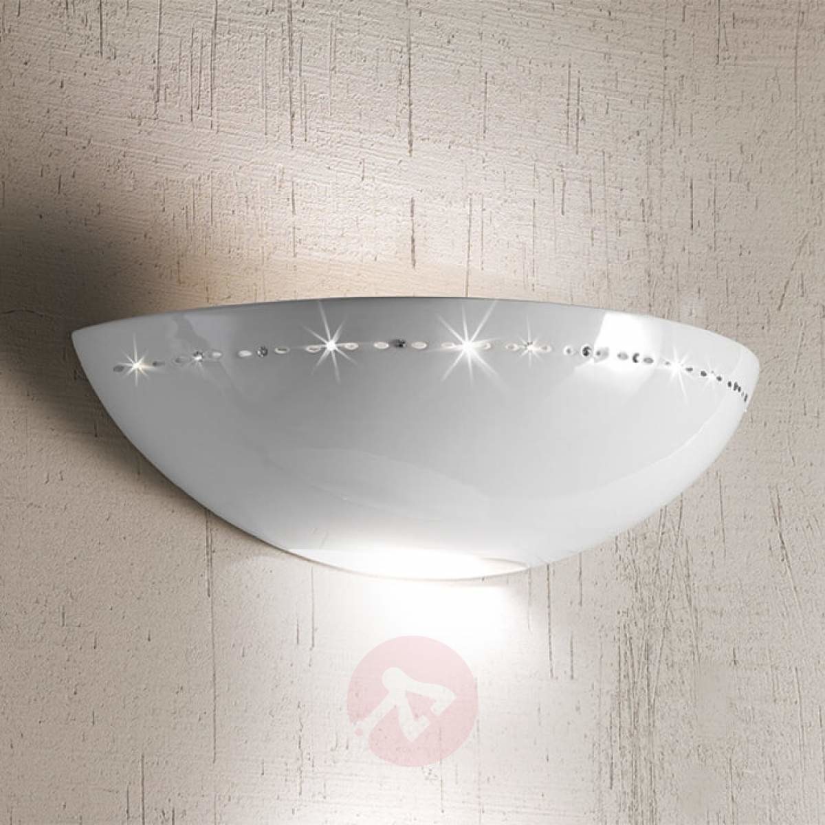 Ceramiche Czarująca lampa ścienna Laurentia, 39 cm