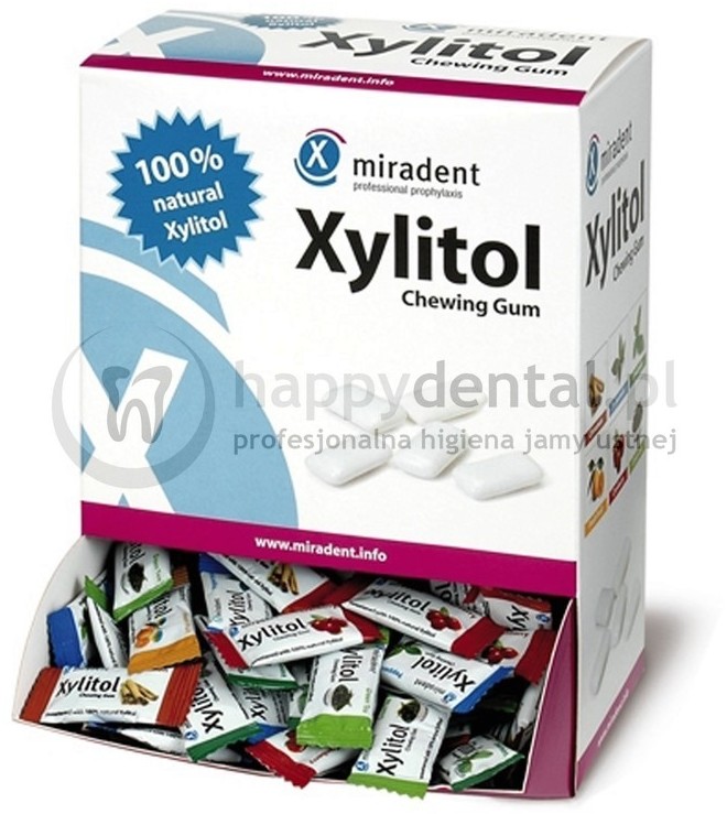 Miradent MIRADENT Xylitol Chewing Gum 2szt. - guma do żucia z ksylitolem przeciw próchnicy (smak: Losowy)