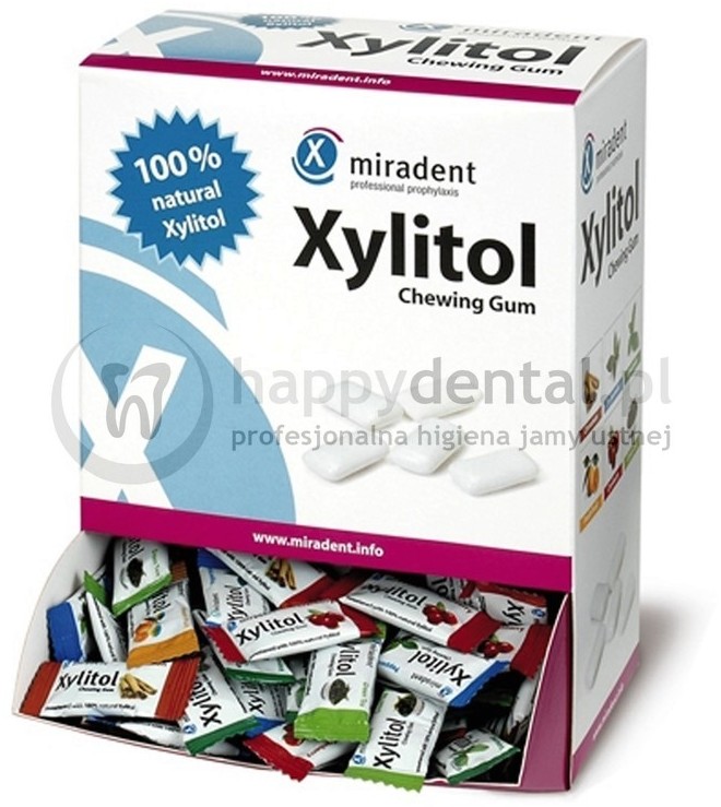 Miradent MIRADENT Xylitol Chewing Gum 2szt. - guma do żucia z ksylitolem przeciw próchnicy (smak: Losowy)