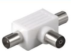 Goobay Adapter AV Goobay Rozdzielacz przewodu koncentrycznego Plastik 67219