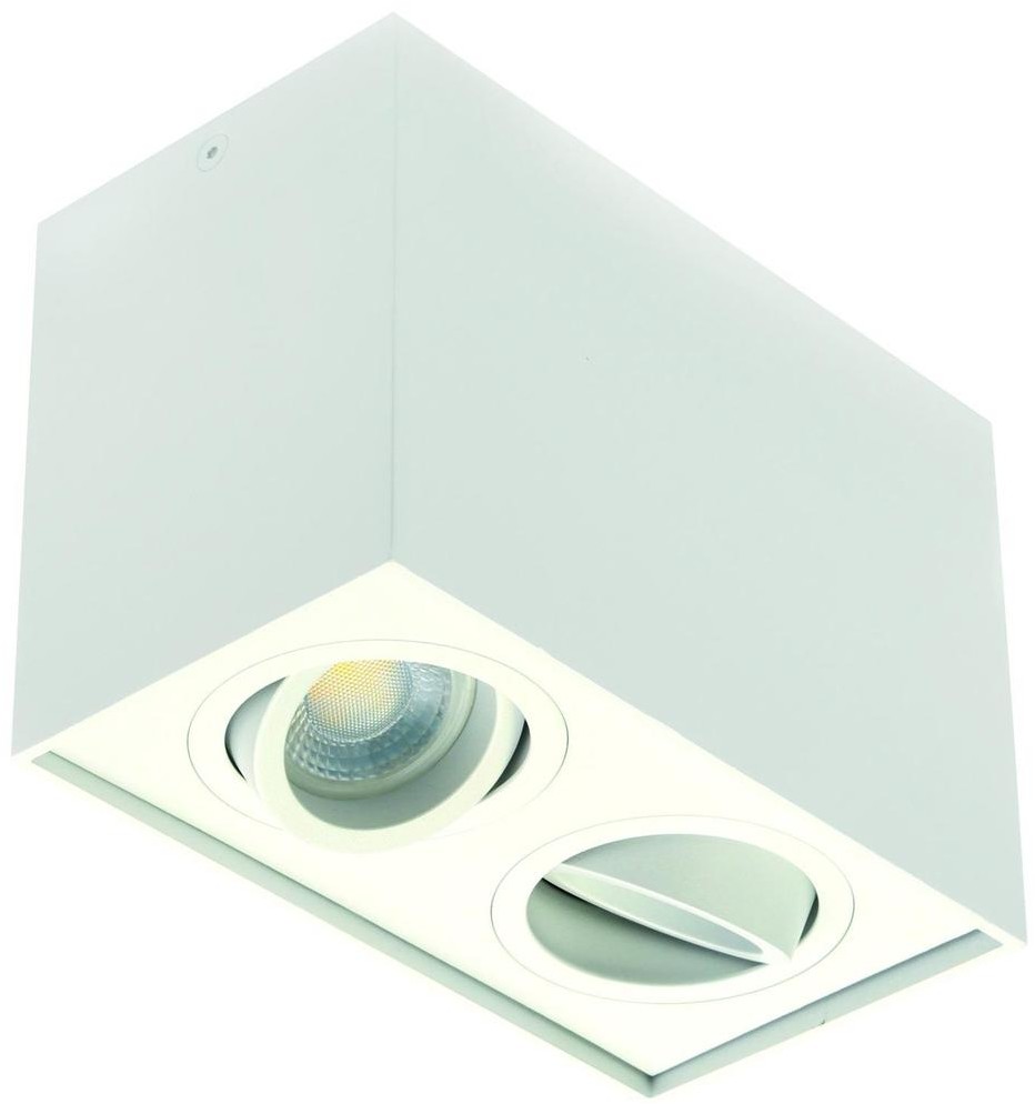 SpectrumLED Chloe Duo 2xgu10 Ip20 Prostokątna Biała Oczko Regulowane SLIP005035