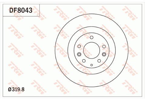 TRW Tarcza hamulcowa DF8043