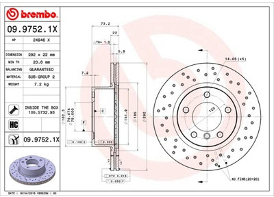 BREMBO 09.9752.1X 09.9752.1X