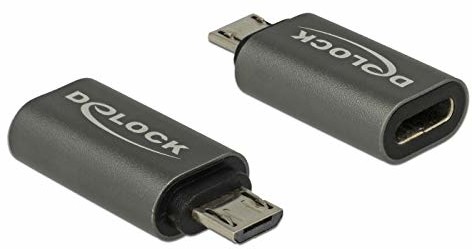 Delock 65927 USB 2.0 Micro-B USB typ-C antracyt / adapter, 65927 65927