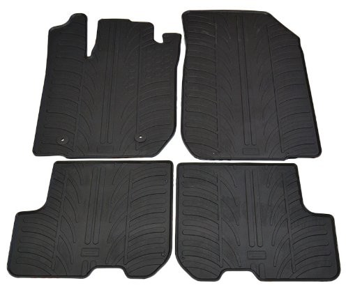 Gledring gled ring 0175 zestaw 4-częściowy Dywaniki gumowe T profilu na klipsy montażowe, Black 0175