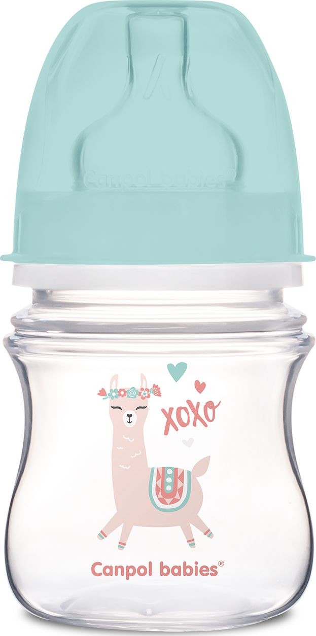 Canpol babies butelka szeroka antykolkowa 120ml EasyStart EXOTIC ANIMALS 35/220_gre