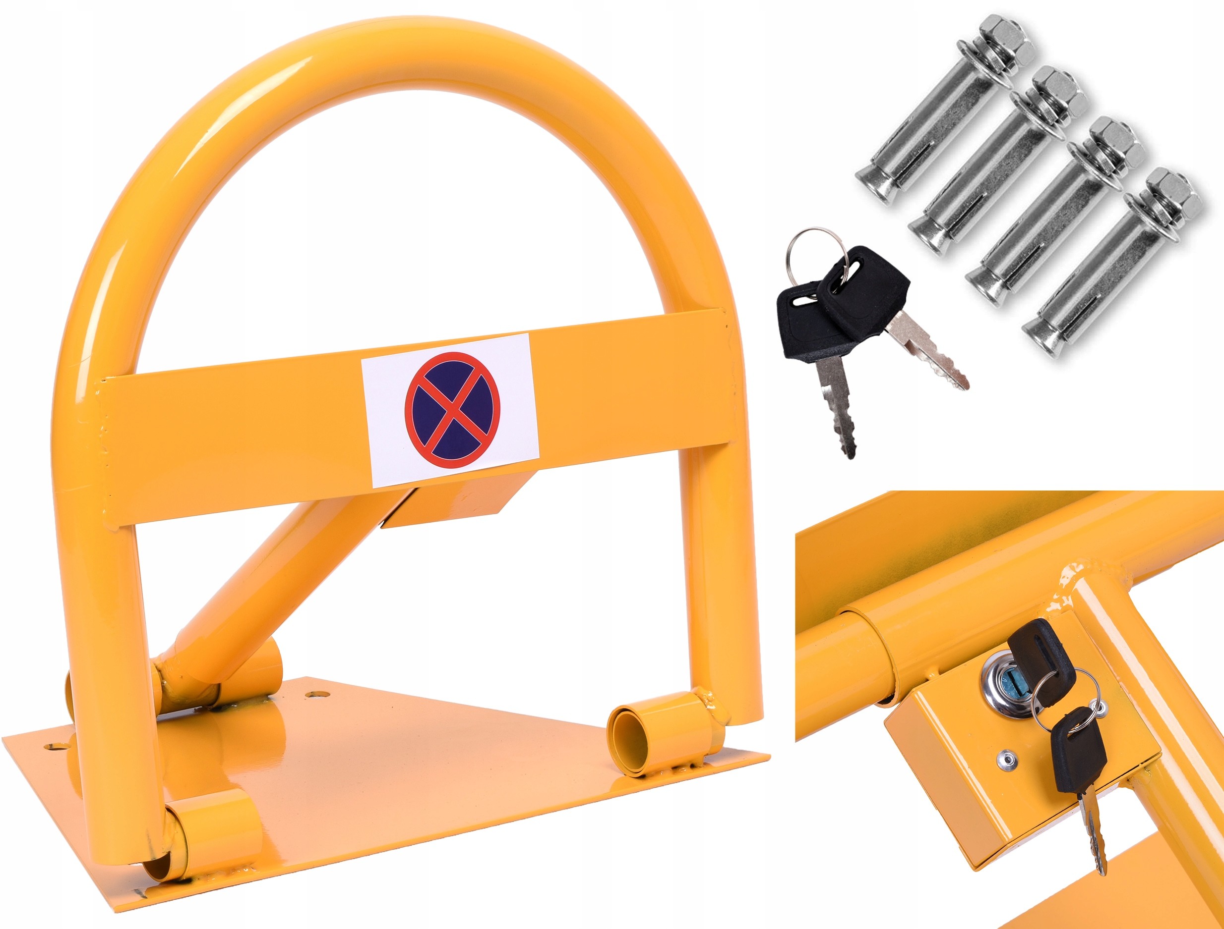 Zapora Parkingowa Składana Na Klucz Blokada Słupek