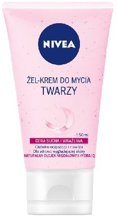 Nivea Visage, żel-krem do mycia twarzy do cery suchej i wrażliwej, 150 ml