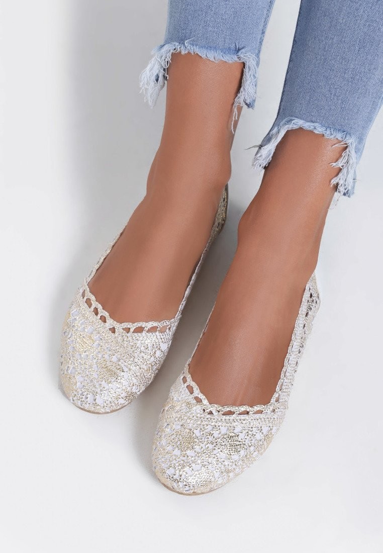 Renee Złote Balerinki Splendorous