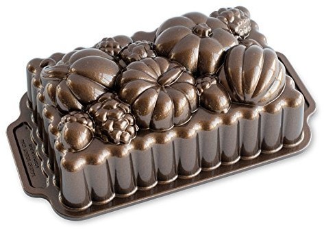 NordicWare Nordic Ware 91648 Harvest Bounty Loaf Pan, One, brąz