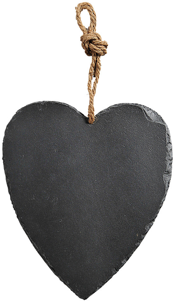 Kesper Ozdobna kamienna zawieszka w kształcie serca serce ozdobne zawieszka na okno dekoracje wnętrz kamienne ozdoby łupek Kesper B003QOUVX8