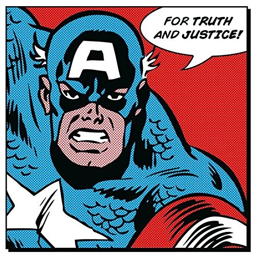 Captain america Captain America prawda i sprawiedliwość 40 x 40 cm nadruki na płótnie, wielokolorowa WDC95087