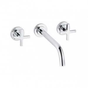 Kludi 201460520 NOVA FONTE Classic ścienna bateria umywalkowa wylewka 240 mm uchwyty krzyżowe