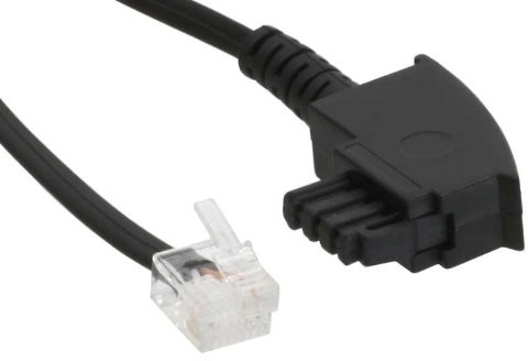 InLine TAE-F kabel do DSL Splitter, wtyczka TAE-F do Western 6/2 DEC, 3 m, czarny
