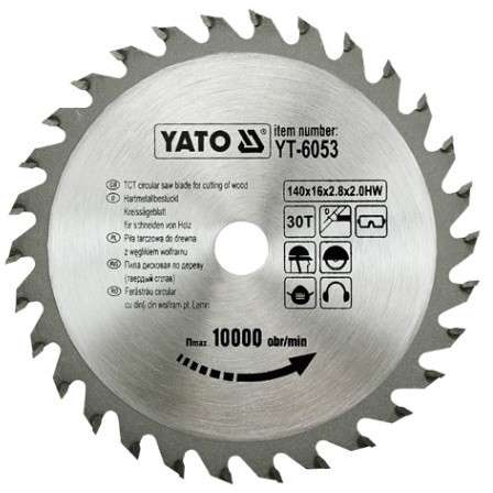 YATO PIŁA TARCZOWA Z WĘGLIKIEM 140X30X16 MM (YT-6053)