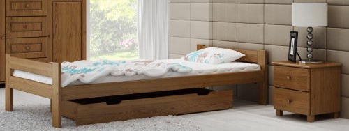 Magnat Meble Łóżko drewniane PRIMA 90x200 EKO DĄB