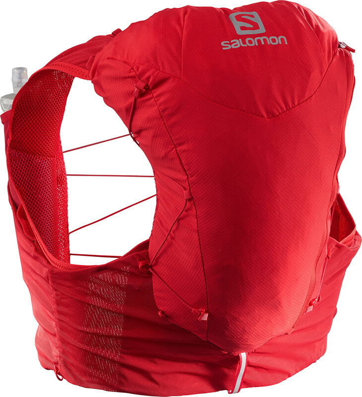 Salomon ADV Skin 12 with Flasks, czerwony M 2022 Plecaki do biegania LC1759600-M
