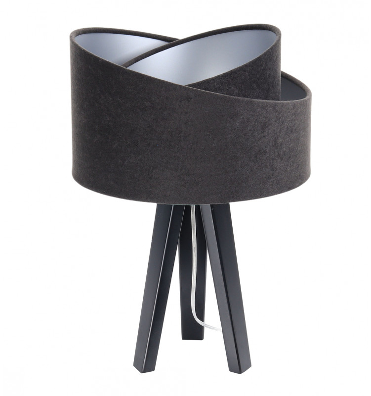 ImoLight Lampka stołowa mini-trójnóg czarny Awena Czarno-srebrna 060s-008cz