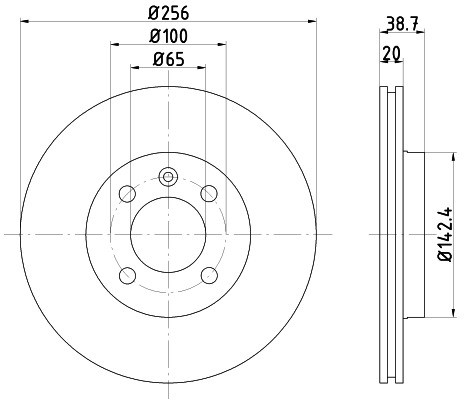 MINTEX Tarcza hamulcowa MDC504