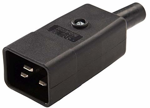 PremiumCord Przyłącze sieciowe 230 V wtyczka 16 A, IEC C20, IEC60320, kolor czarny cs220m16