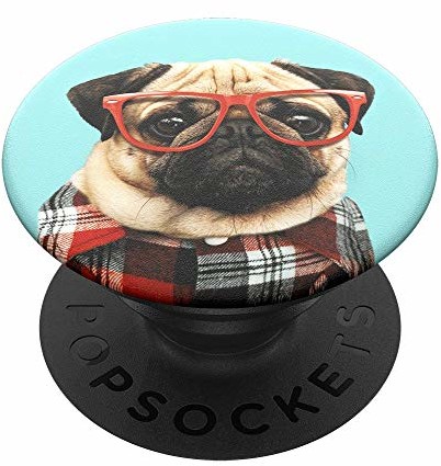 PopSockets PopSockets PopGrip - Rozkładany uchwyt i podstawka do telefonów oraz tabletów z wymiennymi krążkami PopTops - Studious Stu 801135