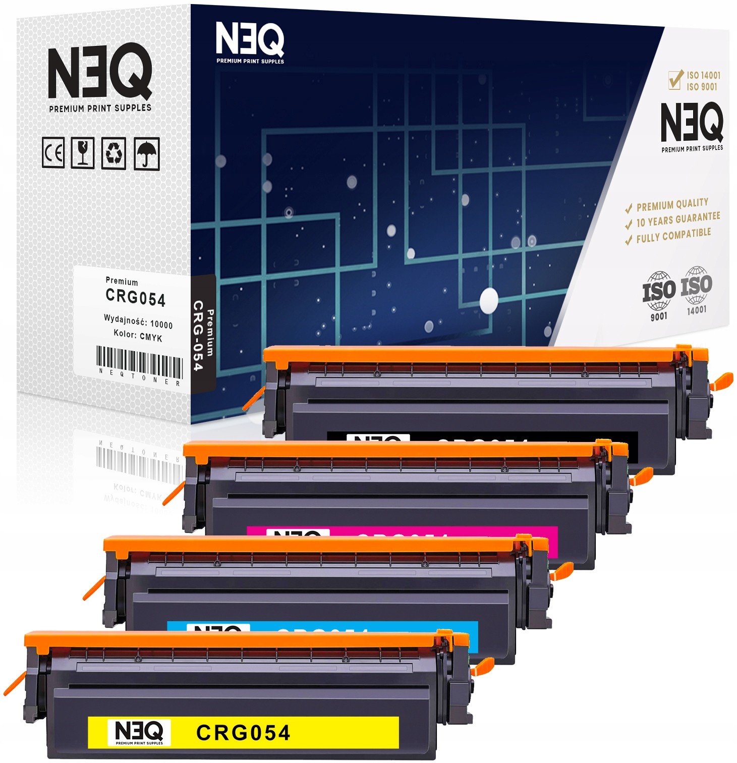 4x Toner do Canon i-SENSYS MF645CX MF641 CRG054