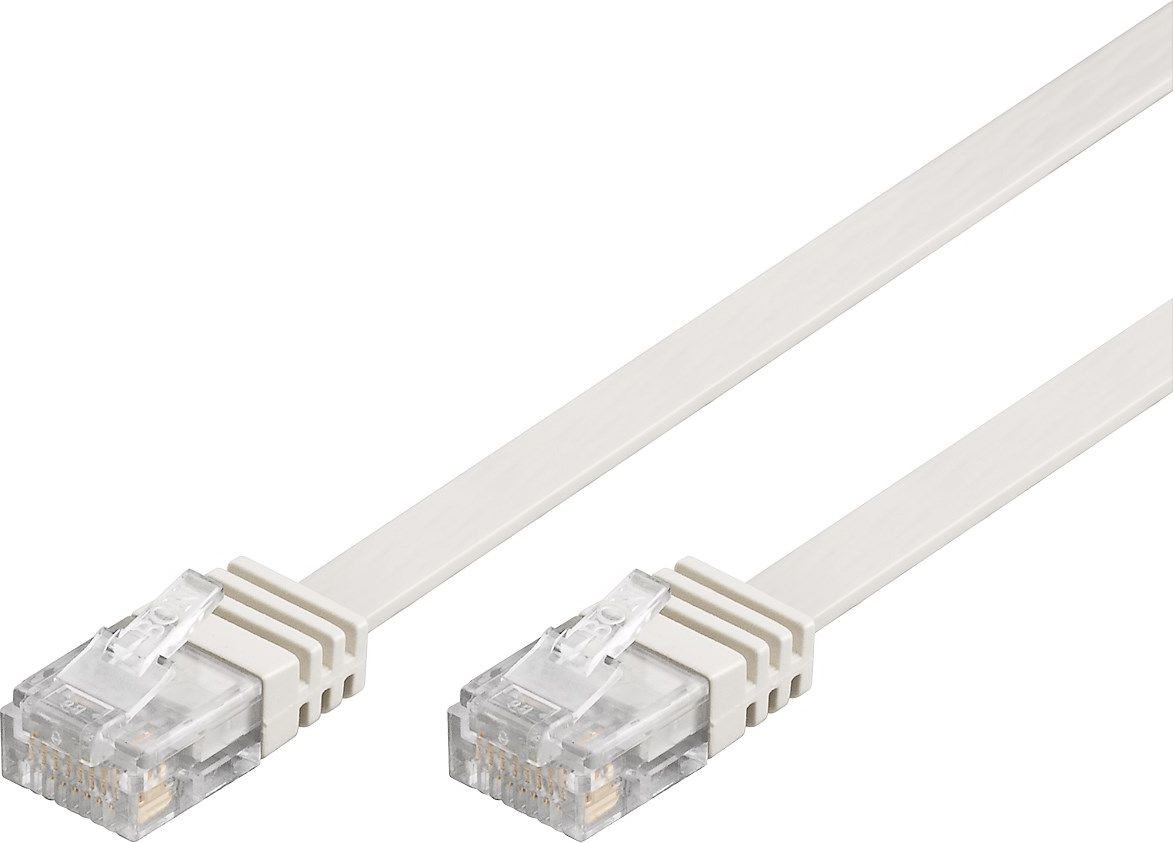Goobay Cat5e U/UTP flat white 3,00m (93360)