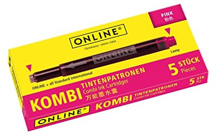 Online Schreibgeräte ONLINE piśmiennicze 17175/12 kombi-wkłady atramentowe Pink 17175/12