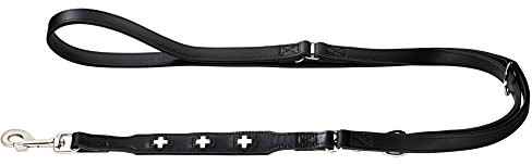 HUNTER Hunter Swiss regulowana smycz dla psa, skóra, czarny 43162