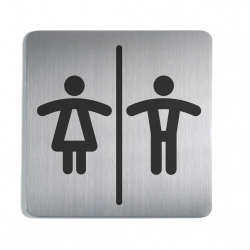 Durable 495823 DURABLE Tabliczka 150x150 mm symbol: panie i panowie srebrny szt. 495823