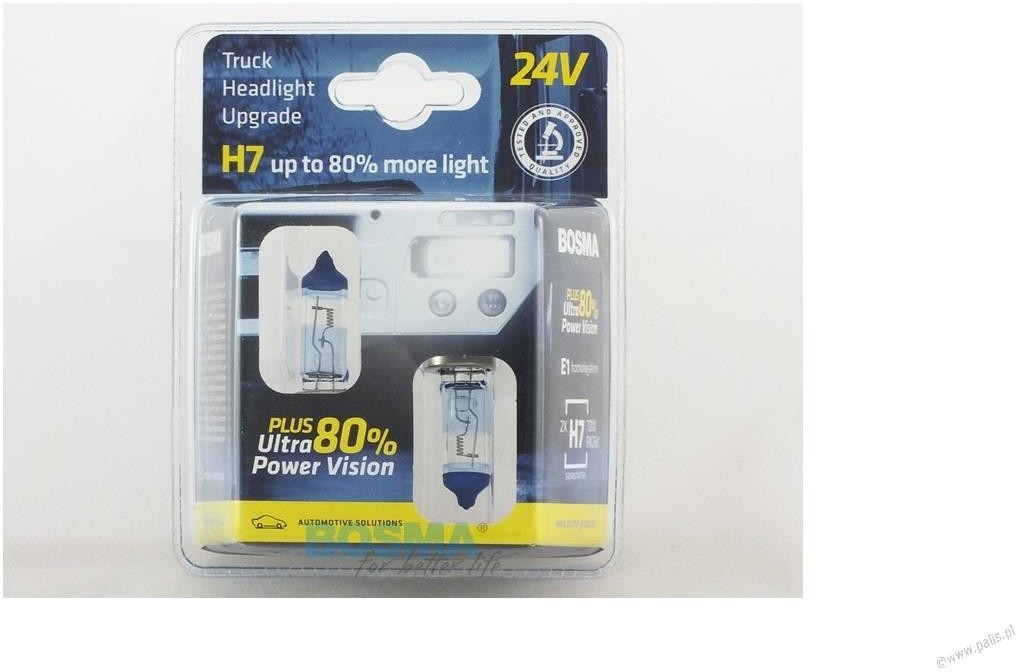 BOSMA 9730 ŻARÓWKI PLUS 80% 24V 70W H7 PX26d twin box) 9730