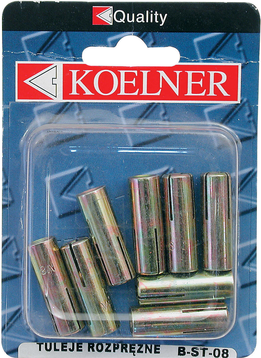 Koelner Tuleje stalowe rozprężne M6 x 25mm, opakowanie 10 szt B-ST06