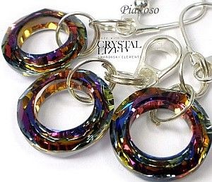 Arande Swarovski kolczyki+wisiorek pierścienie 3 KOLORY 1415190043
