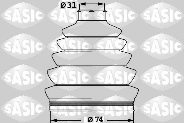 SASIC OSŁONA PRZEGUBU 1900017 CITROEN C2/C3/C-ELYSEE PEUGEOT 206/208/301 1.1/1.4/1.4HDI/1.6 02