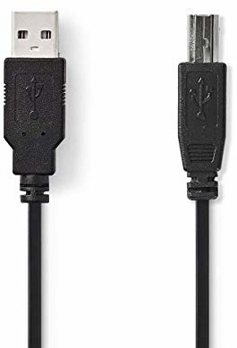 NEDIS Nedis kabel USB 2.0 A męski - B M męski 2 m czarny CCGB60100BK20