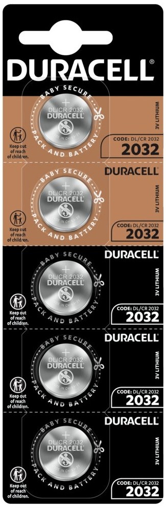 Duracell 5 x Bateria litowa CR2032 DL 2032 3V