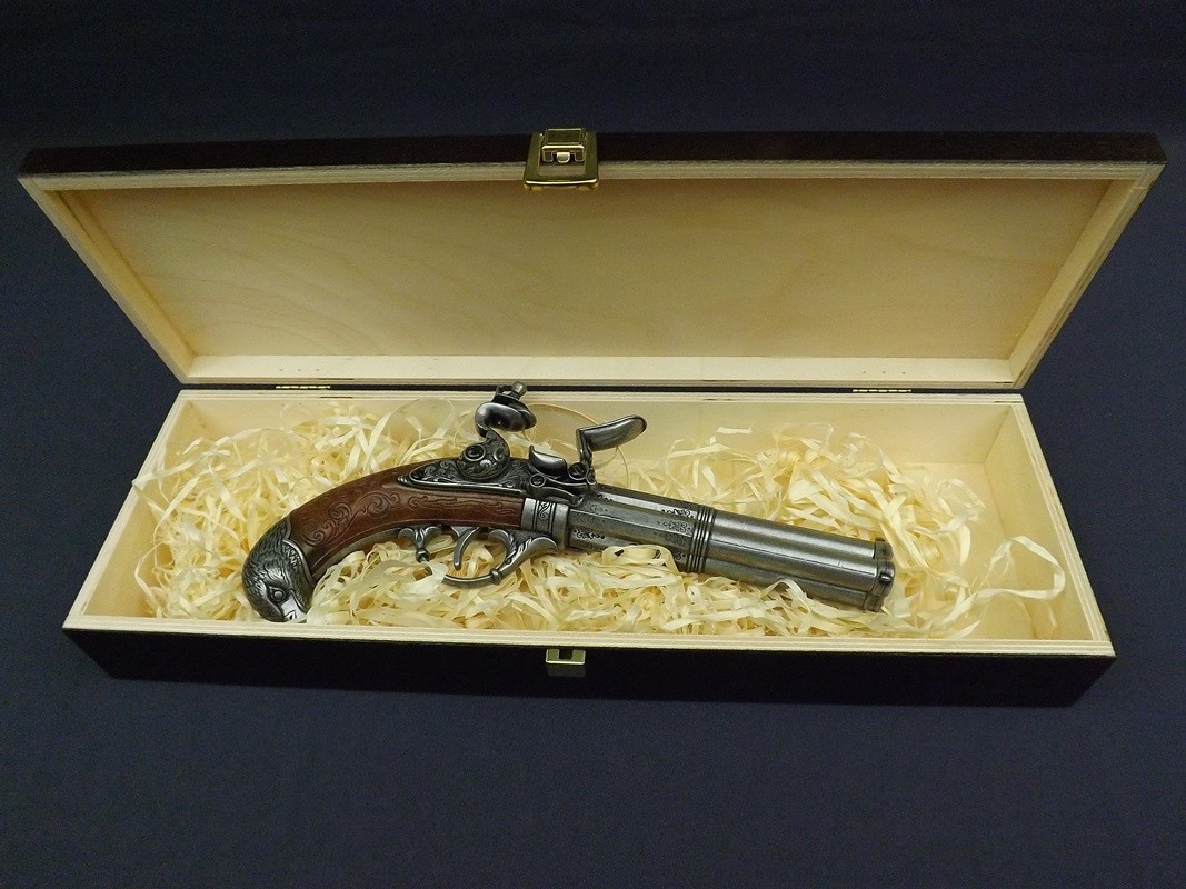 Denix SA REPLIKA TRZY LUFOWY PISTOLET FRANCUSKI W PUDEŁKU MODEL 1306+P02 1306+P02
