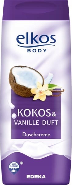 Elkos Krem pod prysznic Kokos & Wanilia 300 ml