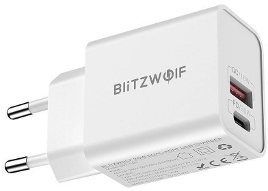 BlitzWolf Ładowarka sieciowa BW-S20 USB USB-C 20W biała) BW-S20