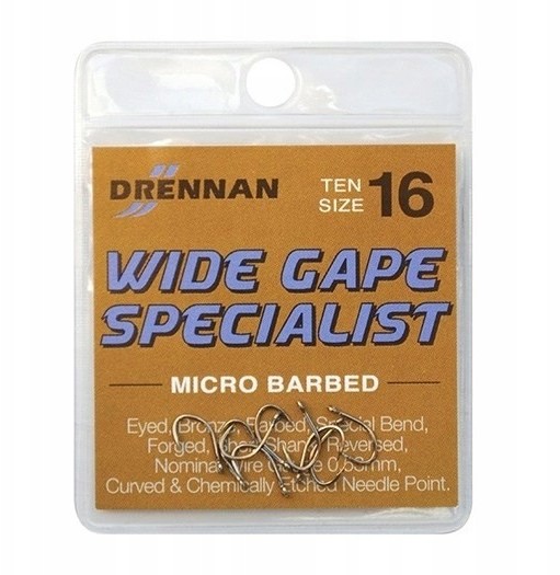 Haki Haczyki Wide Gap nr 8 szt 10 Drennan