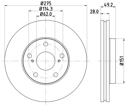 HELLA PAGID Tarcza hamulcowa PAGID 8DD355104-931