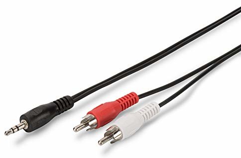 Digitus ASSMANN kabel adapterowy audio, stereo 3,5 mm na 2 x RCA Chinch, 5,0 m, czarny AK-510300-050-S