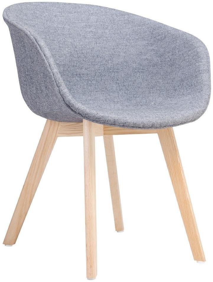 King Home Fotel STAY SOFT szary tkanina podstawa bukowa