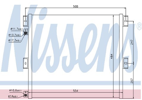 NISSENS Chłodnica klimatyzacji - skraplacz 940038