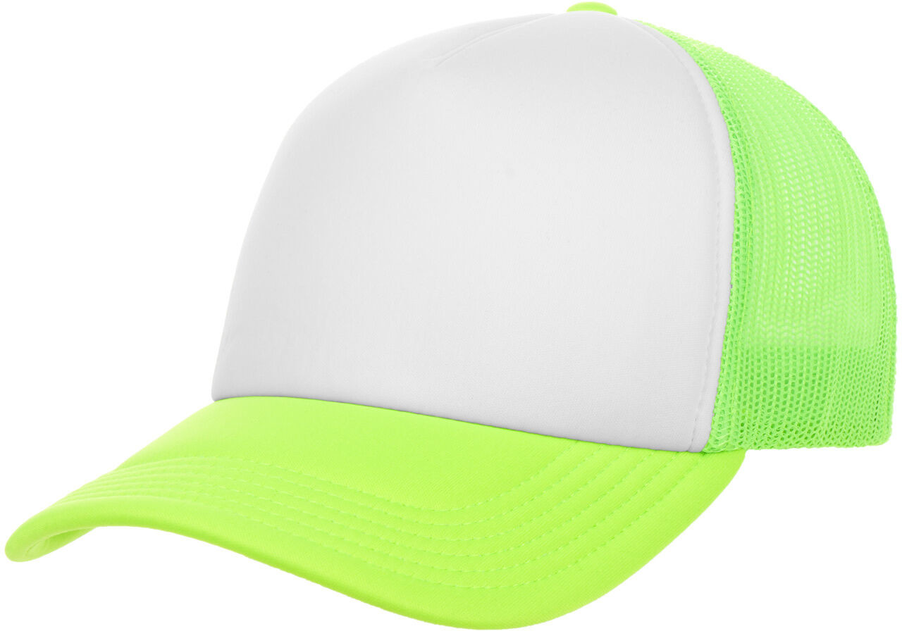 Czapka z Meshu Lata 70 Rapper, neonowy zielony, One Size