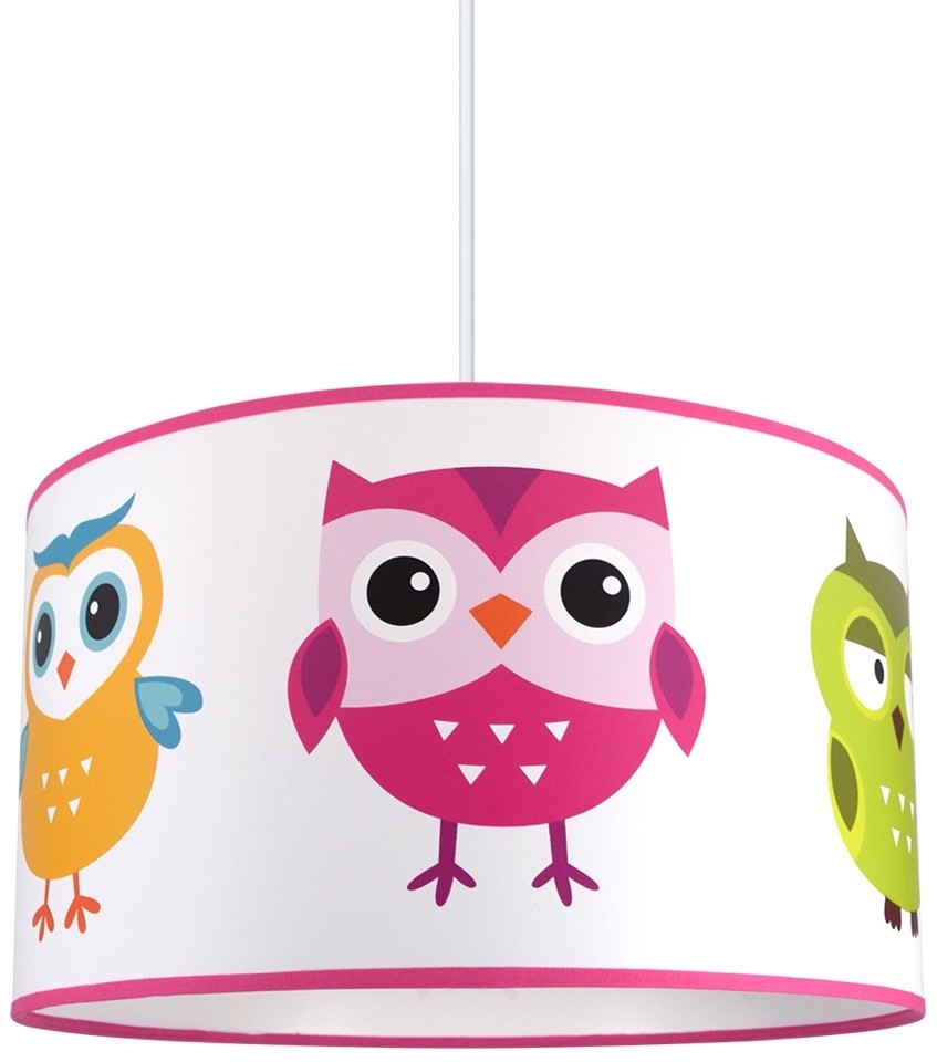 Lampdar Żyrandol dziecięcy na lince OWL 1xE27/60W/230V