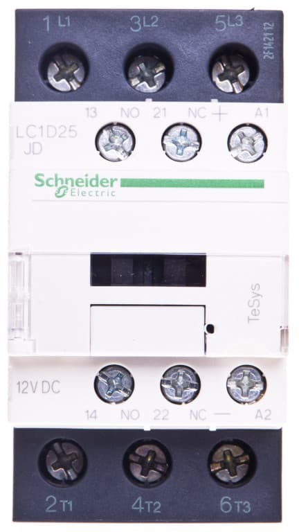 Schneider Electric Stycznik mocy 25A 3P 12V DC 1Z 1R LC1D25JD LC1D25JD