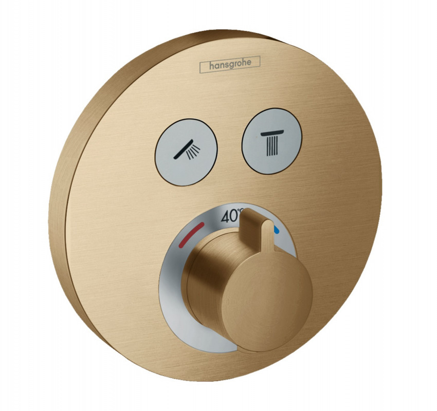 Hansgrohe ShowerSelect S Bateria wannowo-prysznicowa podtynkowa z termostatem brąz szczotkowany 15743140