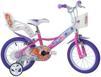 NICKELODEON Rower NICKELODEON Winx 14 Fioletowo-różowo-biały